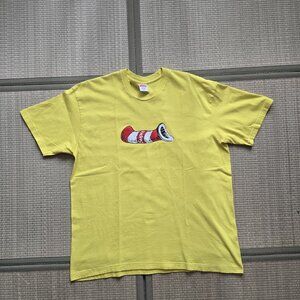 Supreme Cat In The Hat Yellow T Shirt Dr Suess XL USA FW18 Skater Comic Art